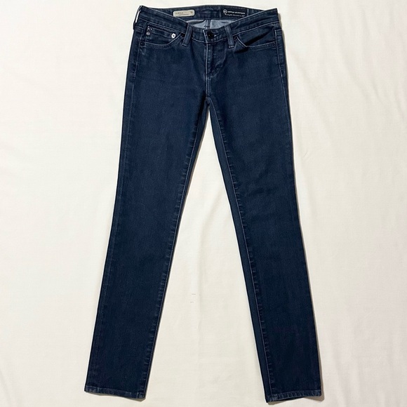 AG Adriano Goldschmied The Stilt Cigarette Leg Dark Stretch Denim Jeans - 25R - Picture 1 of 16